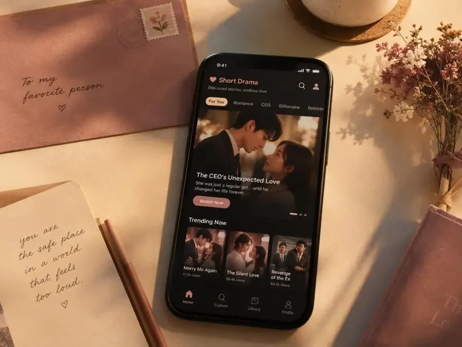 橙子短剧 APP 界面展示 - 手机上的纯爱短剧应用